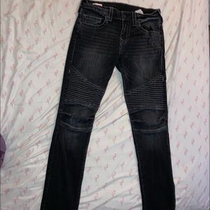 True Religion Mens Black Skinny Jeans Size 30